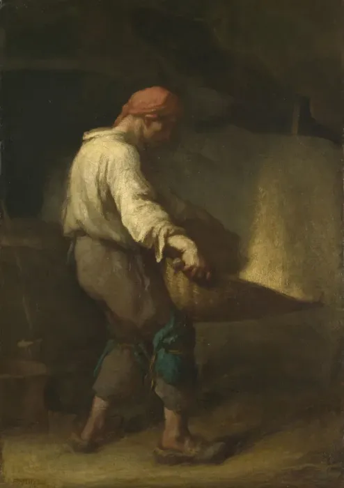 Framed Print : The Winnower, c. 1847. Artist: Millet, Jean-Francois (1814-1875) Framed Print : The Winnower, c. 1847. Artist: Millet, Jean-Francois (1814-1875)
