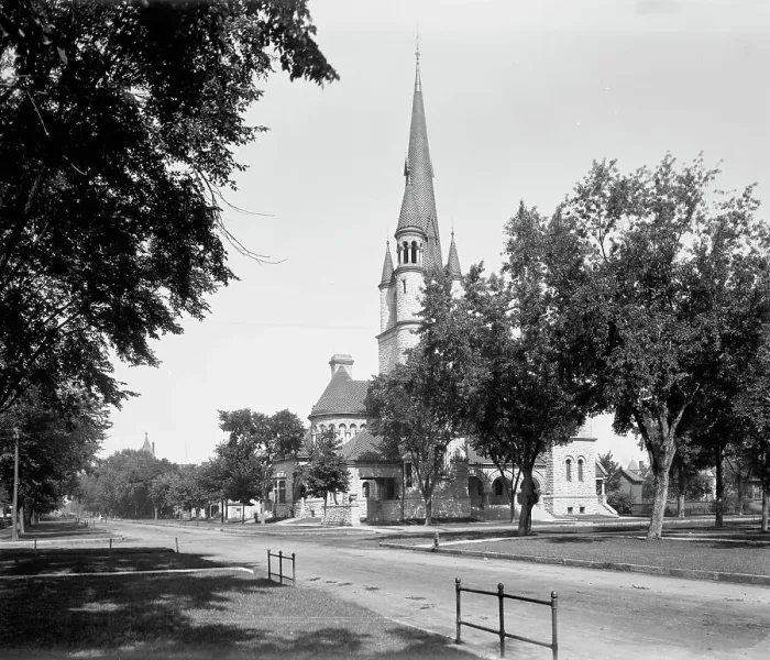 Framed Print : Winona, Methodist Church, between 1880 and 1899. Creator: Unknown Framed Print : Winona, Methodist Church, between 1880 and 1899. Creator: Unknown