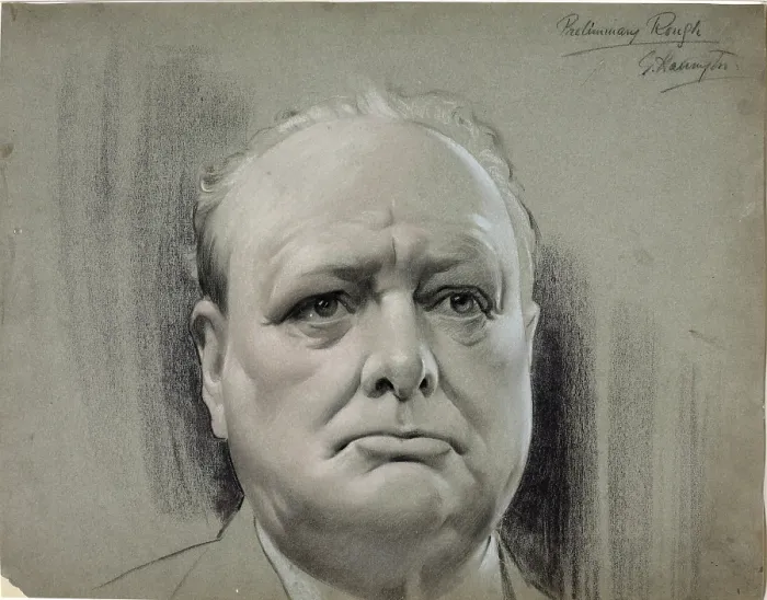 Framed Print : Winston Churchill, between 1939 and 1946. Creators: Central Office of Information, G Harington Framed Print : Winston Churchill, between 1939 and 1946. Creators: Central Office of Information, G Harington