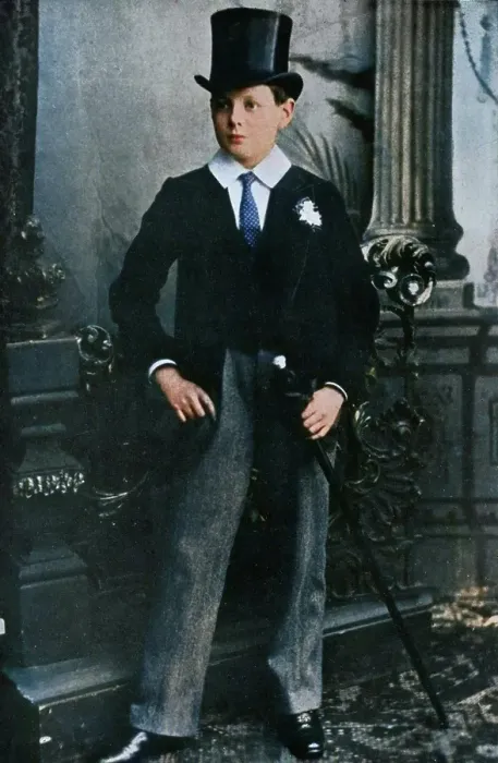 Framed Print : Winston Churchill as a Harrow schoolboy in 1889, (1945). Creator: Unknown Framed Print : Winston Churchill as a Harrow schoolboy in 1889, (1945). Creator: Unknown