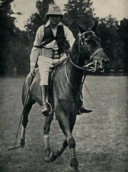 Winston Churchill Playing Polo, 1920s, (1945). Creator: Unknown