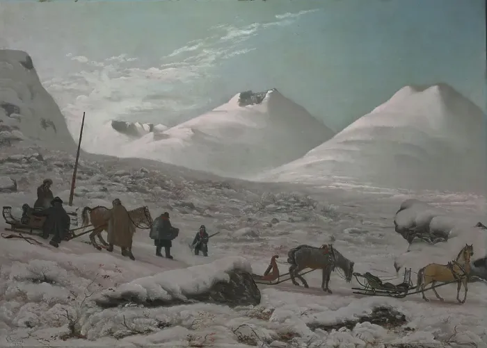 Framed Print : Winter, 1834. Creator: Knud Baade Framed Print : Winter, 1834. Creator: Knud Baade