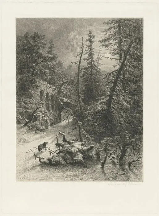 Framed Print : Winter, 1871. Creator: Eduard Willmann Framed Print : Winter, 1871. Creator: Eduard Willmann