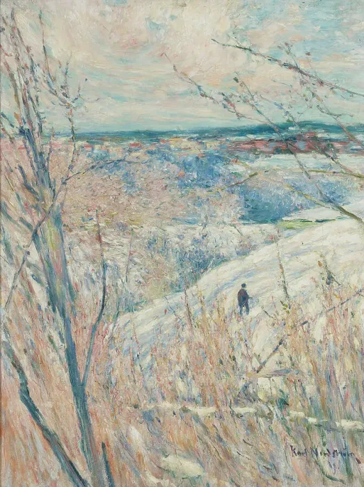 Framed Print : Winter, 1889. Creator: Karl Nordström Framed Print : Winter, 1889. Creator: Karl Nordström