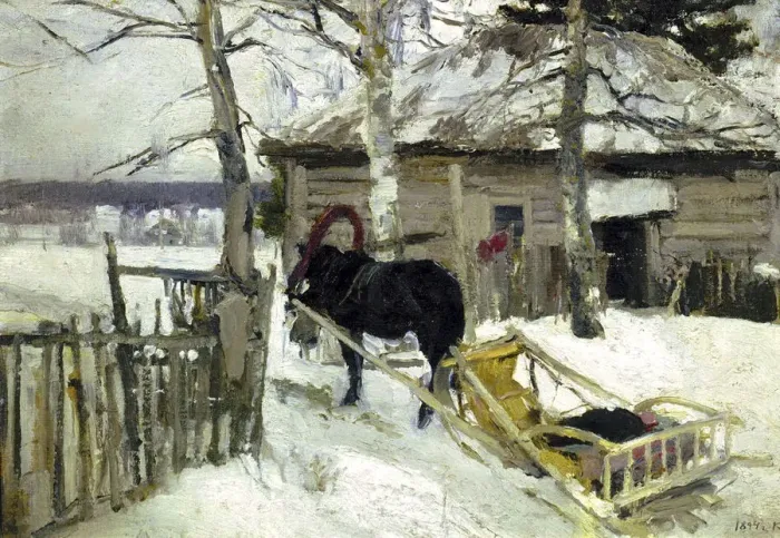 Framed Print : Winter, 1894. Artist: Konstantin Korovin Framed Print : Winter, 1894. Artist: Konstantin Korovin