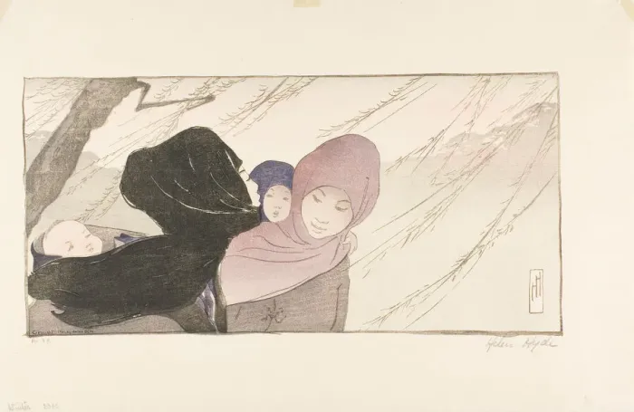 Framed Print : Winter, 1901. Creator: Helen Hyde Framed Print : Winter, 1901. Creator: Helen Hyde