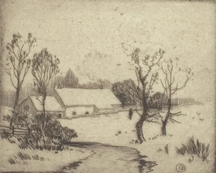 Framed Print : Winter, 1916. Creator: L Clarence Ball Framed Print : Winter, 1916. Creator: L Clarence Ball