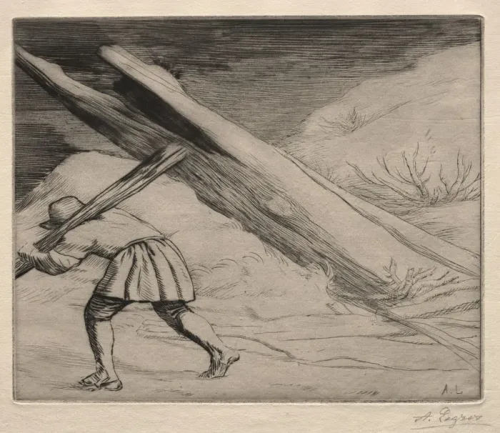 Framed Print : Winter (1st Plate). Creator: Alphonse Legros (French, 1837-1911) Framed Print : Winter (1st Plate). Creator: Alphonse Legros (French, 1837-1911)