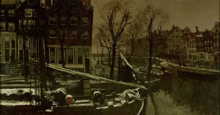 Framed Print : Winter in Amsterdam, c.1900-c.1901. Creator: George Hendrik Breitner Framed Print : Winter in Amsterdam, c.1900-c.1901. Creator: George Hendrik Breitner