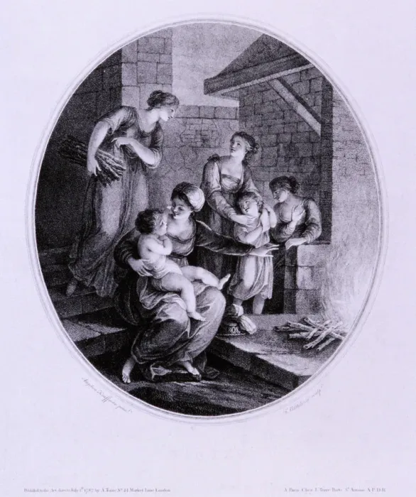 Framed Print : Winter, c1782 Artist: Francesco Bartolozzi Framed Print : Winter, c1782 Artist: Francesco Bartolozzi
