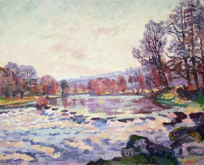 Framed Print : Winter on the Creuse, 1906. Creator: Guillaumin, Jean-Baptiste Armand (1841-1927) Framed Print : Winter on the Creuse, 1906. Creator: Guillaumin, Jean-Baptiste Armand (1841-1927)