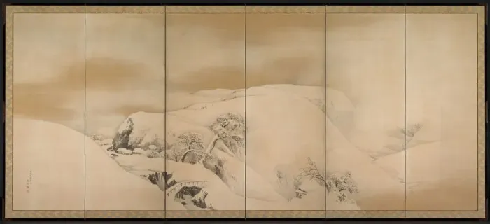 Framed Print : Winter Day, 1784. Creator: Maruyama Okyo (Japanese, 1733-1795)