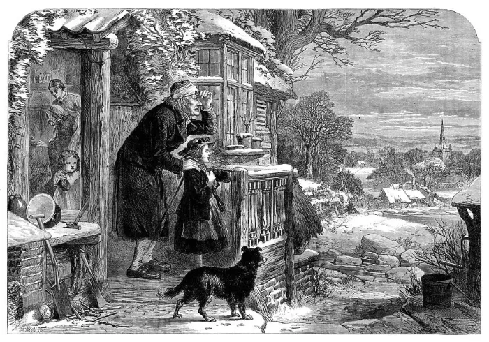 Framed Print : Winter, drawn by A. Hunt, 1864. Creator: Mason Jackson. Winter, drawn by A. Hunt, 1864. Creator: Mason Jackson Framed Print : Winter, drawn by A. Hunt, 1864. Creator: Mason Jackson. Winter, drawn by A. Hunt, 1864. Creator: Mason Jackson