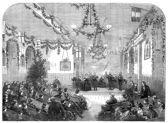 Framed Print : Winter entertainments at St. Luke's Hospital: vocal and instrumental concert on Wednesday week, 1862 Creator: Unknown Framed Print : Winter entertainments at St. Luke's Hospital: vocal and instrumental concert on Wednesday week, 1862 Creator: Unknown