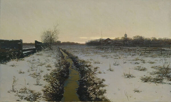 Winter evening, 1888. Artist: Pervukhin, Konstantin Konstantinovich (1863-1915)