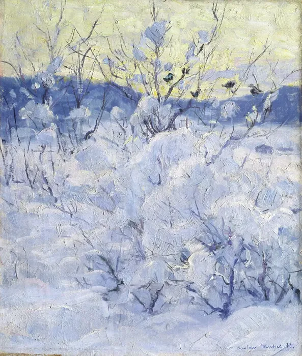 Framed Print : Winter Evening, 1893. Creator: Gustav Wentzel Framed Print : Winter Evening, 1893. Creator: Gustav Wentzel