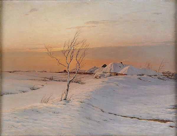 Winter Evening, 1895. Artist: Dubovskoy, Nikolai Nikanorovich (1859-1918)