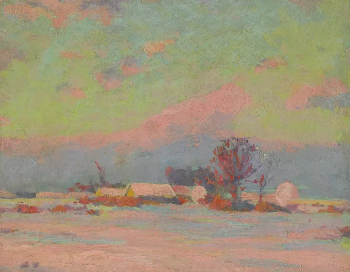 Framed Print : Winter evening, 1925-1930. Creator: Ludovit Cordak
