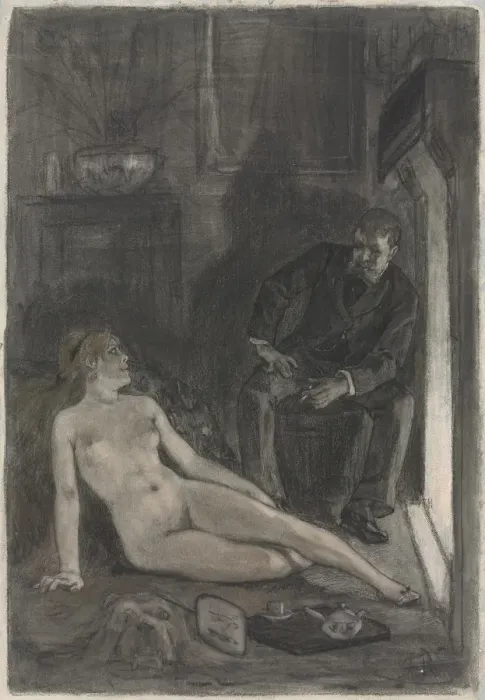 Framed Print : Winter Evening, last third 19th century. Creator: Felicien Rops (Belgian, 1833-1898) Framed Print : Winter Evening, last third 19th century. Creator: Felicien Rops (Belgian, 1833-1898)