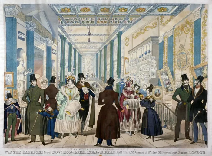 Framed Print : Winter Fashions from November 1833 to April 1834, 1833 Framed Print : Winter Fashions from November 1833 to April 1834, 1833