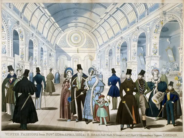 Framed Print : Winter Fashions from November 1834 to April 1835, 1834. Artist Framed Print : Winter Fashions from November 1834 to April 1835, 1834. Artist