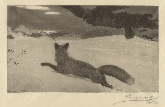 Framed Print : Winter, the Fox Hunt. Creator: Henry Wolf Framed Print : Winter, the Fox Hunt. Creator: Henry Wolf