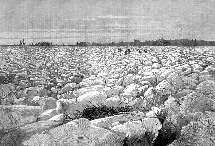 Framed Print : The Winter in France: the Loire at Saumur, 1880. Creator: George Montbard Framed Print : The Winter in France: the Loire at Saumur, 1880. Creator: George Montbard