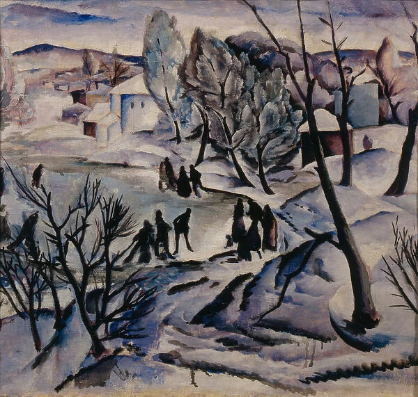 Winter. Frozen Pond, 1923-1924. Artist: Kravchenko, Alexei Ilyich (1889-1940)