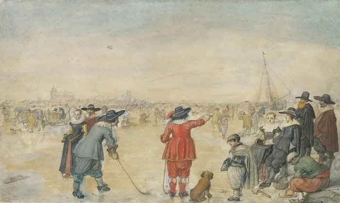 Framed Print : Winter Games on the Frozen River Ijssel, c. 1626. Creator: Hendrick Avercamp Framed Print : Winter Games on the Frozen River Ijssel, c. 1626. Creator: Hendrick Avercamp