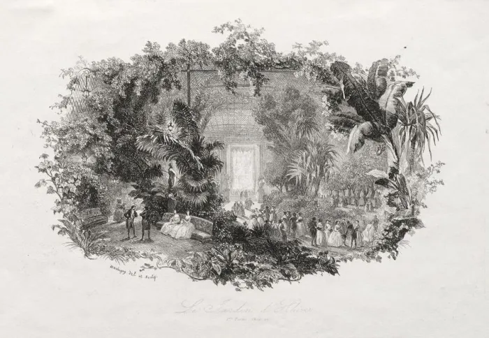 Framed Print : The Winter Garden, 1842-1843. Creator: Charles Francois Daubigny (French, 1817-1878) Framed Print : The Winter Garden, 1842-1843. Creator: Charles Francois Daubigny (French, 1817-1878)