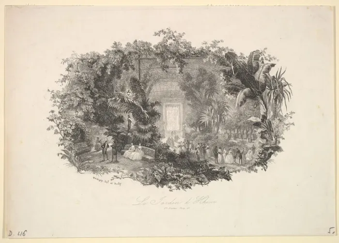 Framed Print : The Winter Garden, 1843. Creator: Charles Francois Daubigny Framed Print : The Winter Garden, 1843. Creator: Charles Francois Daubigny