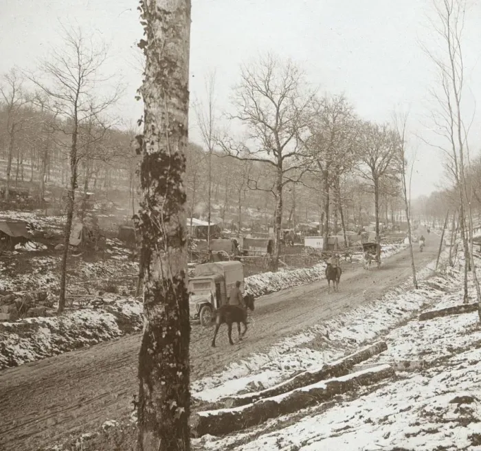Framed Print : Winter, Genicourt, northern France, c1914-c1918 Framed Print : Winter, Genicourt, northern France, c1914-c1918