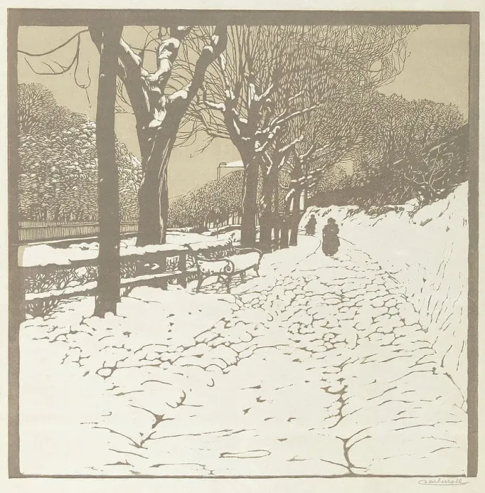 Framed Print : Winter (Hohe Warte in Vienna), 1903. Creator: Moll, Carl (1861-1945)