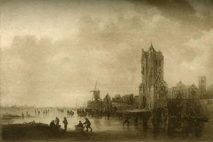 Framed Print : Winter on the ice, 1645, (1908). Creator: Unknown Framed Print : Winter on the ice, 1645, (1908). Creator: Unknown