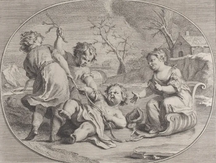 Framed Print : Winter (L Hyver), 1740-60. Creator: Antoine R. Tronchon Framed Print : Winter (L Hyver), 1740-60. Creator: Antoine R. Tronchon