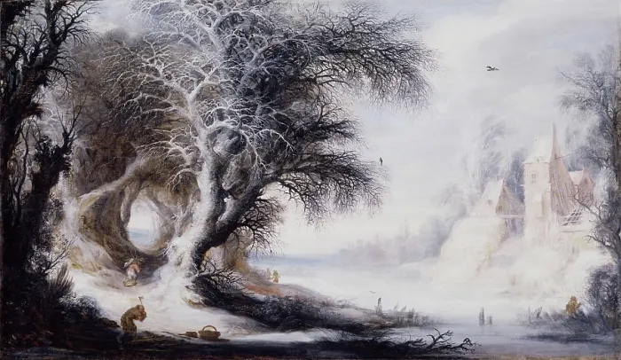 Framed Print : Winter Landscape, between 1610 and 1650. Creator: Gysbrecht Leytens Framed Print : Winter Landscape, between 1610 and 1650. Creator: Gysbrecht Leytens