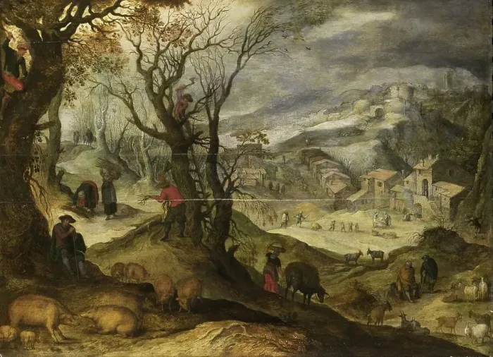 Framed Print : Winter Landscape, 1615-1650. Creator: Unknown Framed Print : Winter Landscape, 1615-1650. Creator: Unknown