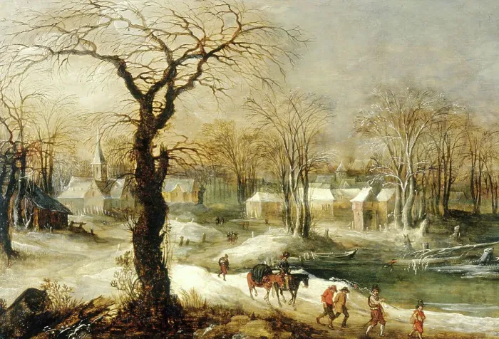 Framed Print : Winter Landscape, 1620-1629. Creator: Joos de Momper, the younger Framed Print : Winter Landscape, 1620-1629. Creator: Joos de Momper, the younger