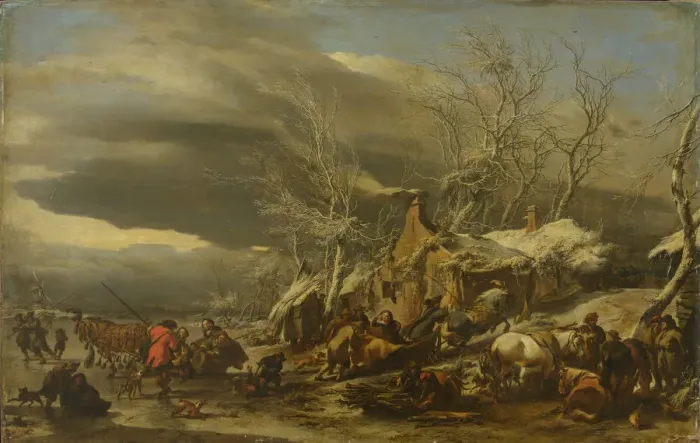 Framed Print : Winter Landscape, 1645-1648 Framed Print : Winter Landscape, 1645-1648