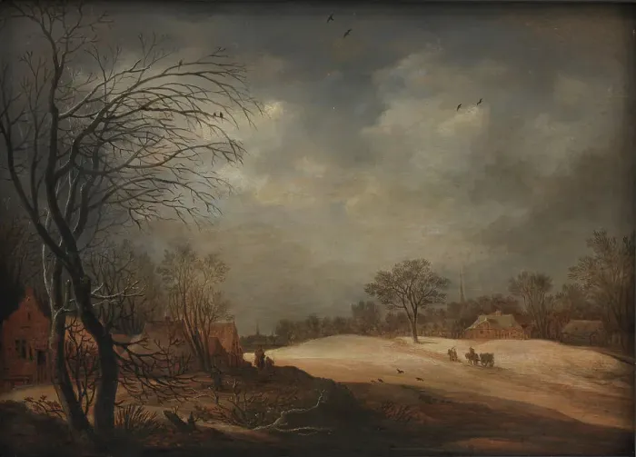 Framed Print : Winter Landscape, 1648-1651. Creator: Frans de Momper Framed Print : Winter Landscape, 1648-1651. Creator: Frans de Momper