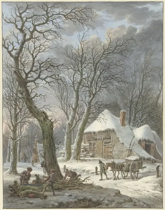 Framed Print : Winter landscape, 1759-1842. Creator: Pieter Bartholomeusz. Barbiers Framed Print : Winter landscape, 1759-1842. Creator: Pieter Bartholomeusz. Barbiers