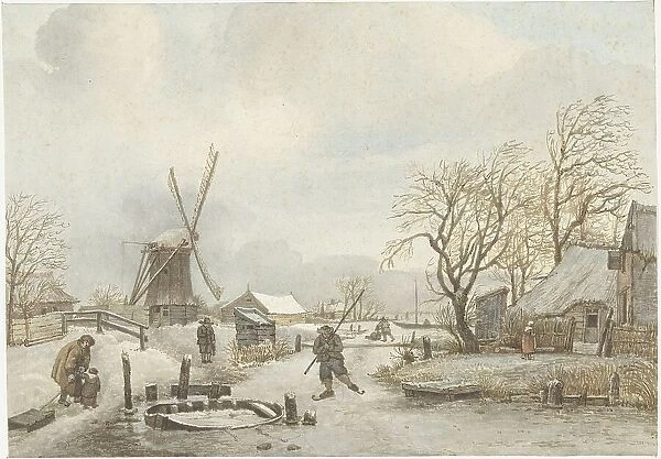Winter landscape, 1815. Creator: Gerrit Lamberts