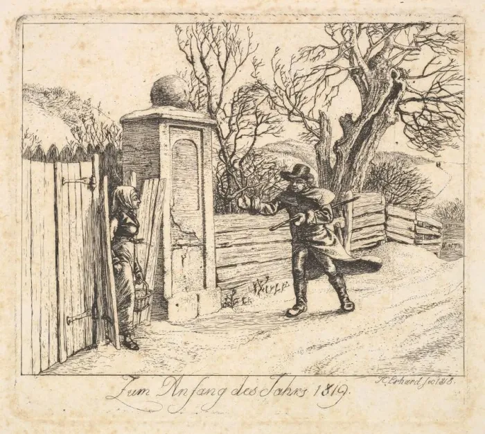 Framed Print : Winter Landscape, 1818. Creator: Johann Christian Erhard Framed Print : Winter Landscape, 1818. Creator: Johann Christian Erhard