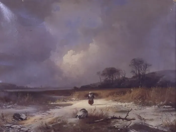 Framed Print : Winter landscape, 1848. Creator: Frederik Rohde Framed Print : Winter landscape, 1848. Creator: Frederik Rohde