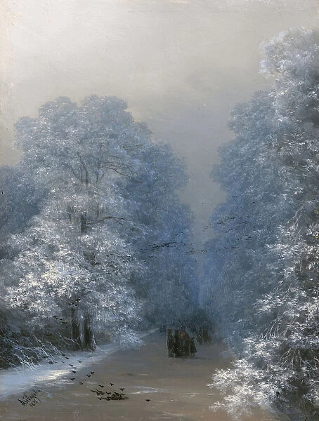 Winter landscape, 1876. Artist: Aivazovsky, Ivan Konstantinovich (1817-1900)