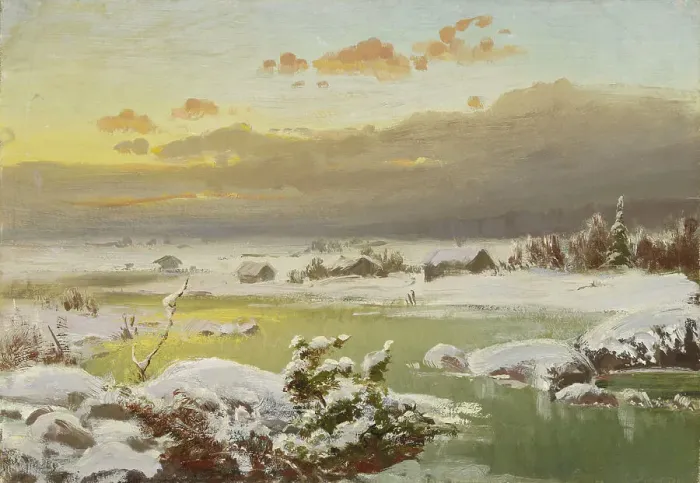 Framed Print : Winter Landscape, 1878. Creator: Fanny Churberg Framed Print : Winter Landscape, 1878. Creator: Fanny Churberg