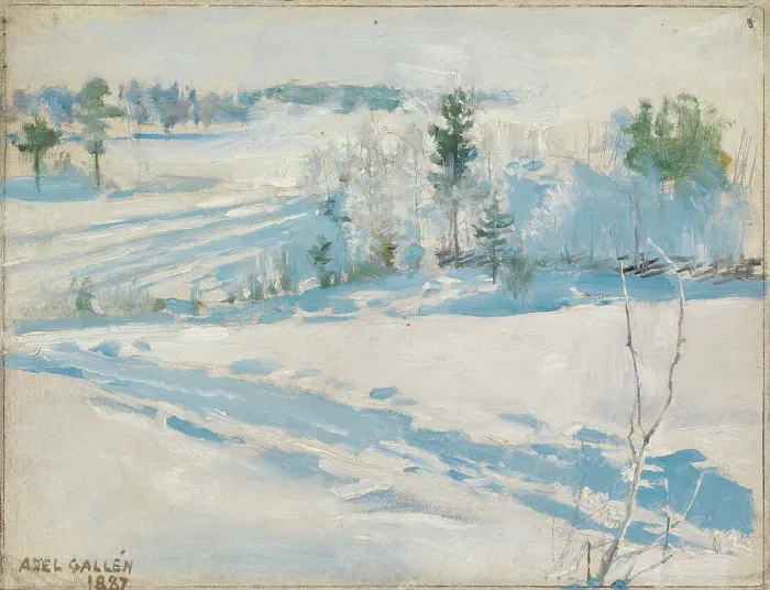 Framed Print : Winter Landscape, 1887. Creator: Akseli Gallen-Kallela Framed Print : Winter Landscape, 1887. Creator: Akseli Gallen-Kallela