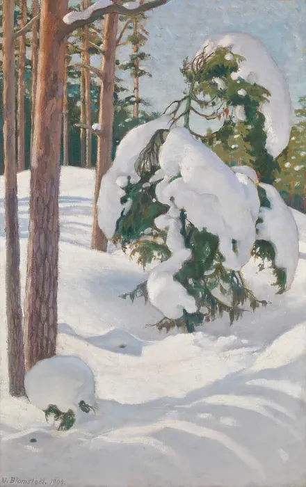 Framed Print : Winter Landscape, 1904. Creator: Vaino Blomstedt Framed Print : Winter Landscape, 1904. Creator: Vaino Blomstedt