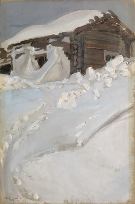 Framed Print : Winter Landscape, 1905. Creator: Akseli Gallen-Kallela Framed Print : Winter Landscape, 1905. Creator: Akseli Gallen-Kallela