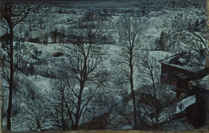 Framed Print : Winter landscape, 1917. Artist: Brodsky, Isaak Izrailevich (1884-1939) Framed Print : Winter landscape, 1917. Artist: Brodsky, Isaak Izrailevich (1884-1939)